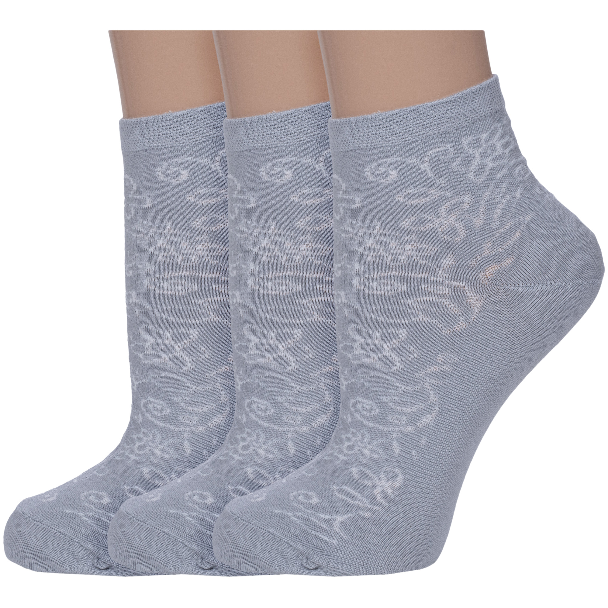 Комплект носков женских VASILINA 3-0с6213 серых 23-25