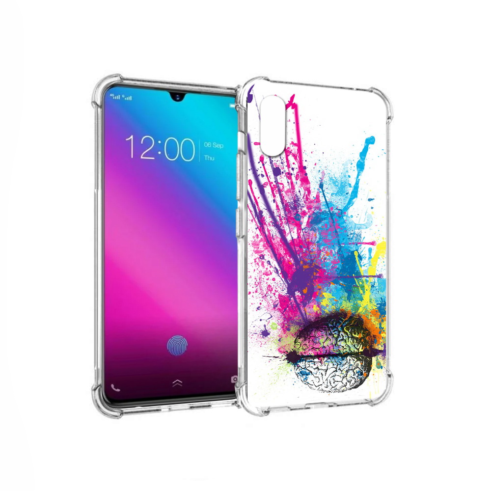 

Чехол MyPads Tocco для Vivo V11 яркий красочный мозг (PT117900.427.710), Прозрачный, Tocco