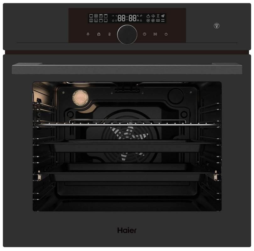 Встраиваемый электрический духовой шкаф Haier HOX-FP5RAGG черный