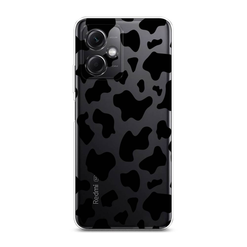 

Чехол Awog на Xiaomi Redmi Note 12 5G "Пятна коровы черные", Черный, 316950-2