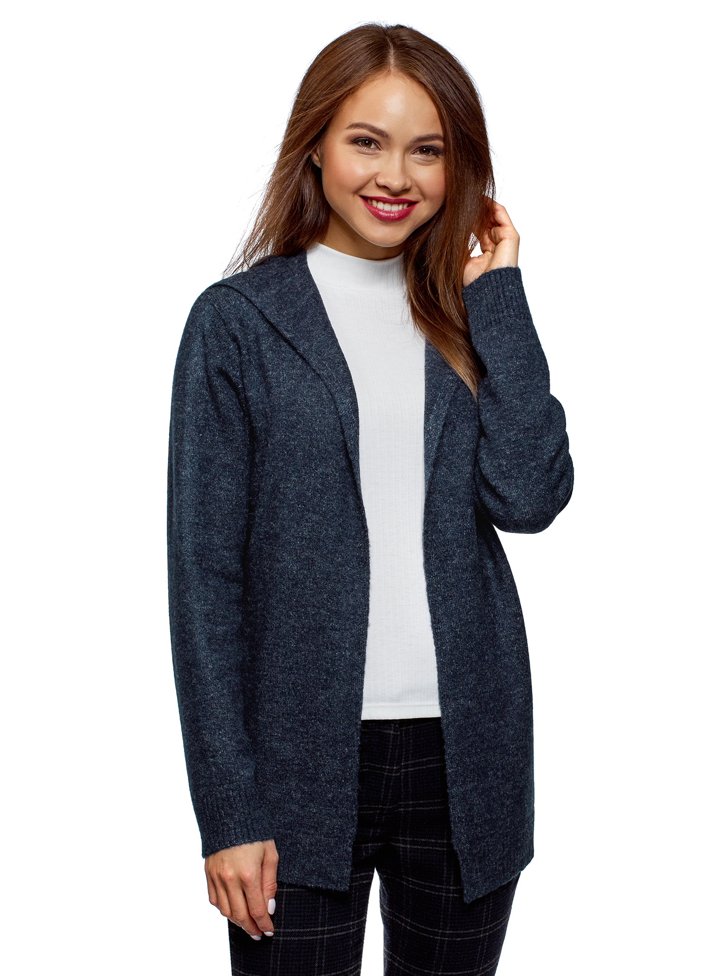 

Кардиган женский oodji 63207187-1 синий XS, 63207187-1