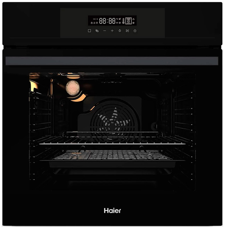 Встраиваемый электрический духовой шкаф Haier HOX-FP3AGB черный