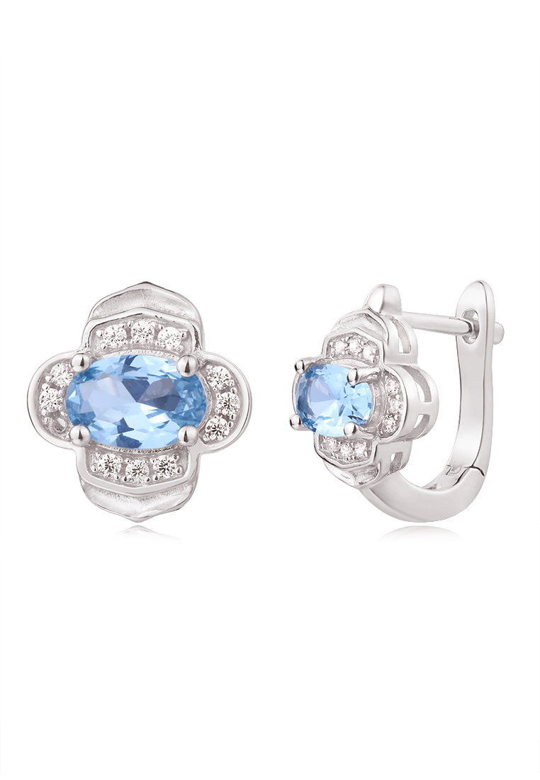 

Серьги из серебра с топазом/фианитом Ogisana E-60100B, E-60100B