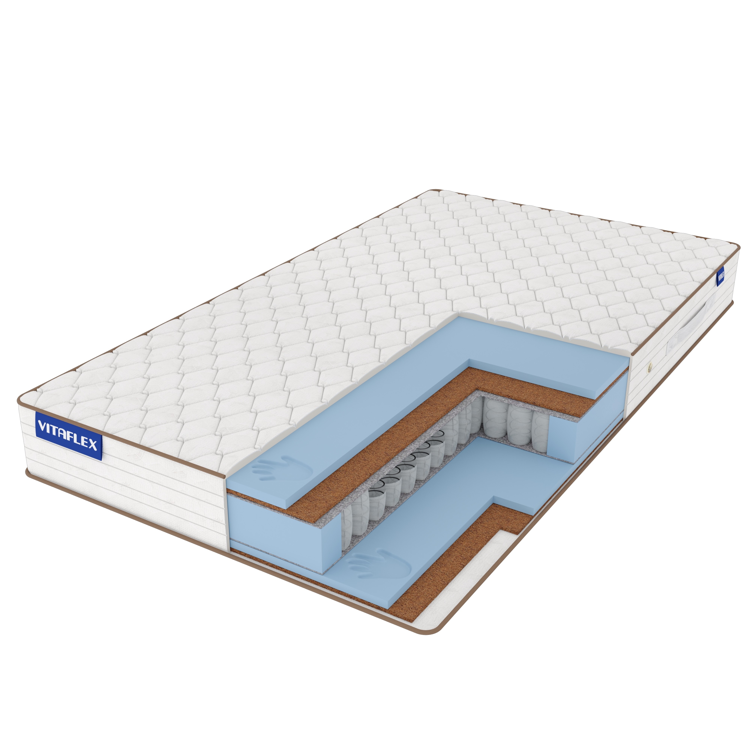 

Матрас Vitaflex Nature Visco-Hard S500 180х185, Белый, Visco-Hard S500