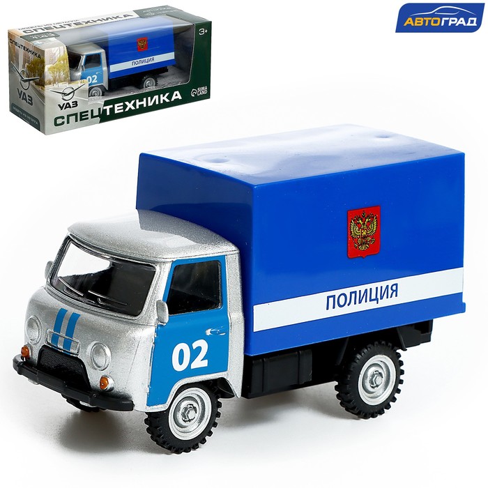 

Автоград Машина металлическая «УАЗ 452. Полиция», инерция, 1:43, Синий