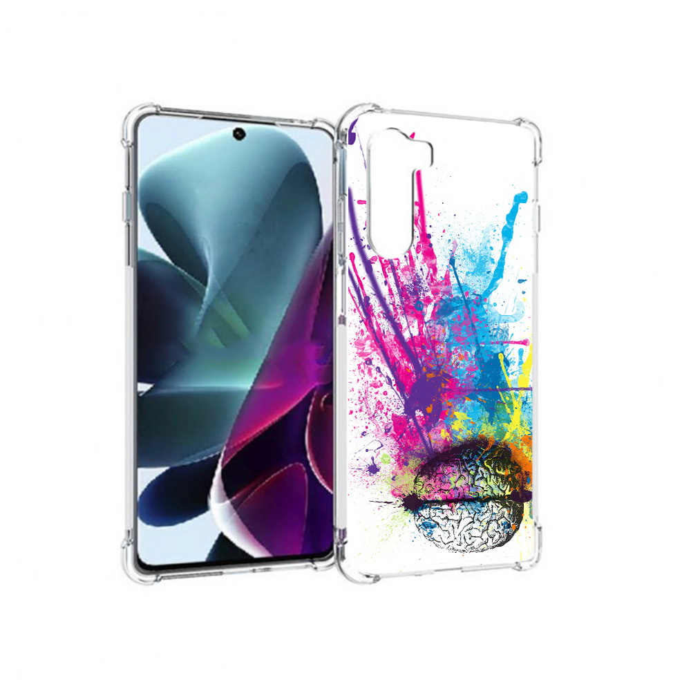 

Чехол MyPads Tocco для Motorola Moto G200 яркий красочный мозг (PT227076.355.710), Прозрачный, Tocco