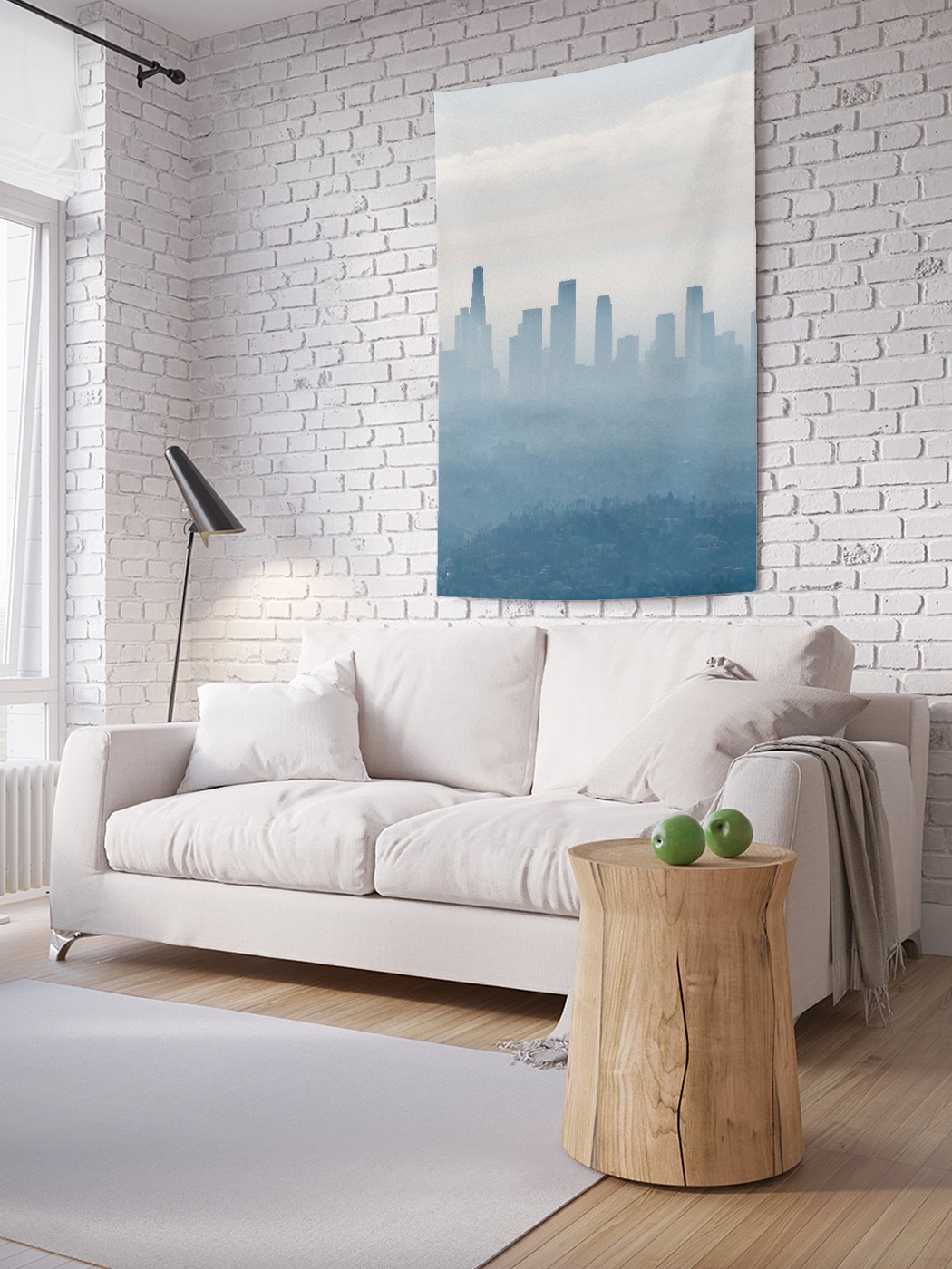 

Вертикальное фотопанно на стену JoyArty Город в тумане 150x200 см, Город в тумане
