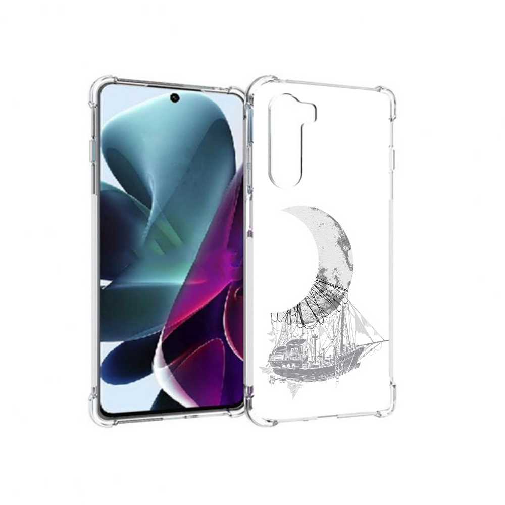 

Чехол MyPads Tocco для Motorola Moto G200 черно белый корабль полумесяц (PT227076.355.684), Прозрачный, Tocco