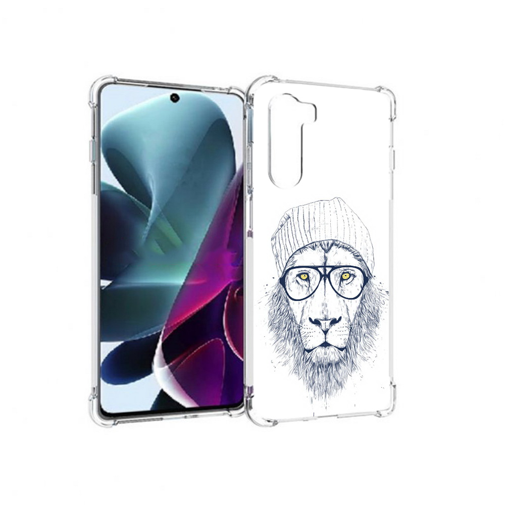 

Чехол MyPads Tocco для Motorola Moto G200 хиппи лев (PT227076.355.663), Прозрачный, Tocco