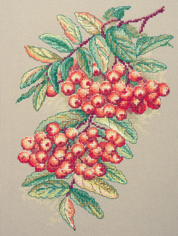 фото Набор для вышивания марья искусница "ягоды рябины", арт.04.009.20