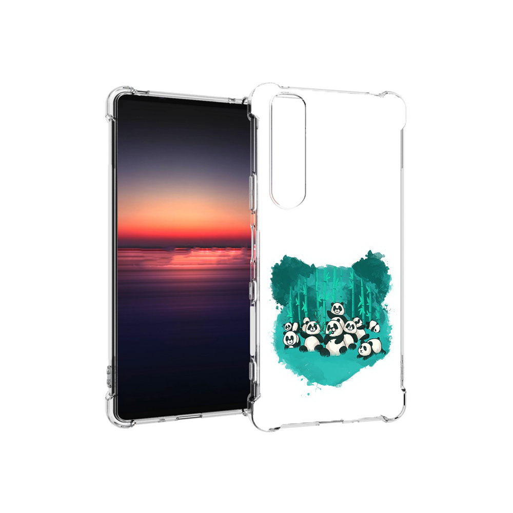 

Чехол MyPads Tocco для Sony Xperia 1 III нарисованные панды (PT162368.229.508), Прозрачный, Tocco