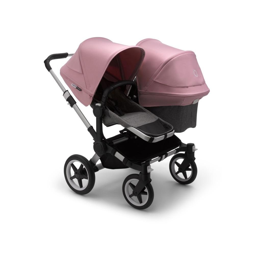 

Bugaboo donkey3 duo коляска 2 в 1 для погодок alu/grey melange/soft pink, Donkey3 Duo 2 В 1 Для Погодок