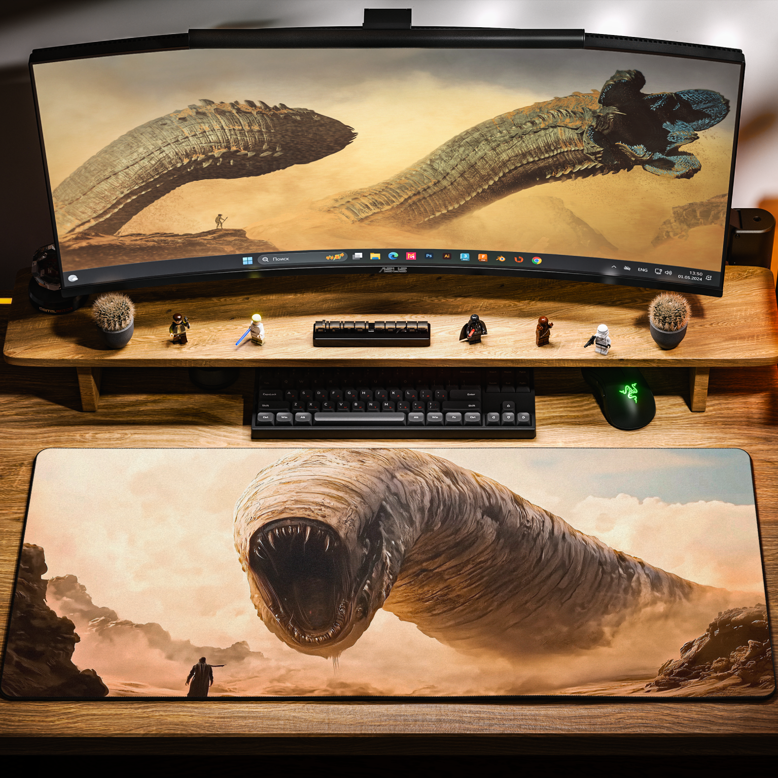 Коврик для мыши DigitalRazor (DR-Dune Worm 90x40x4)