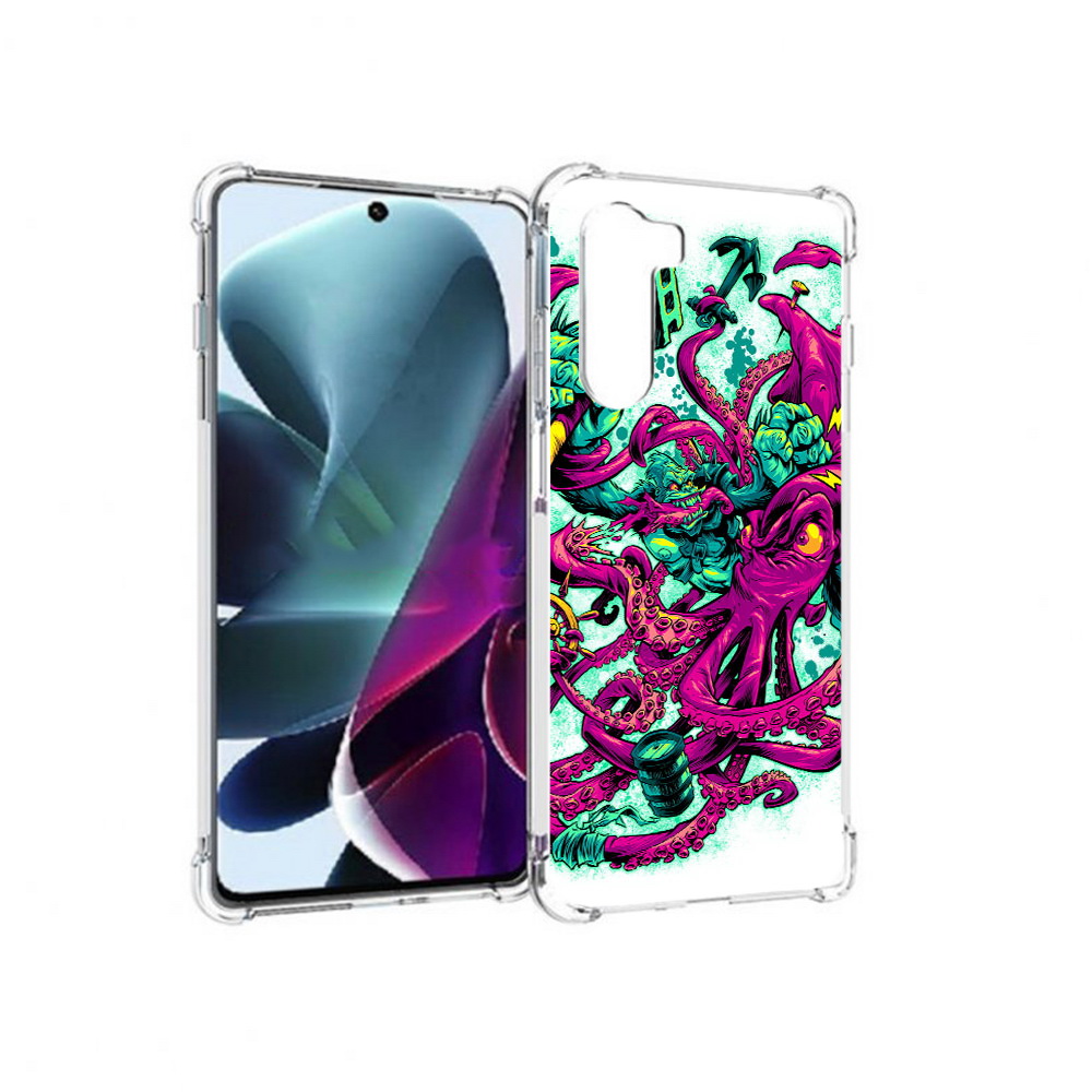 

Чехол MyPads Tocco для Motorola Moto G200 фиолетовый кракен (PT227076.355.657), Прозрачный, Tocco