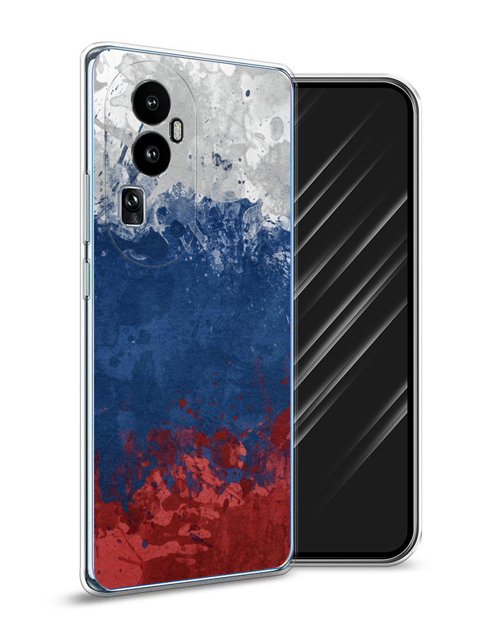

Чехол Awog на Oppo Reno 10 "Флаг России неровный", Белый;синий;красный, 2514550-5