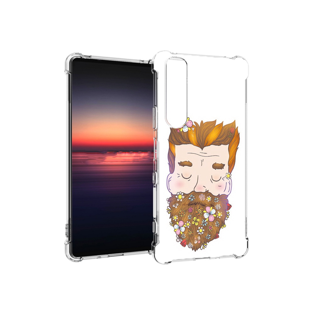 

Чехол MyPads Tocco для Sony Xperia 1 III мужчина с цветами в бороде (PT162368.229.489), Прозрачный, Tocco
