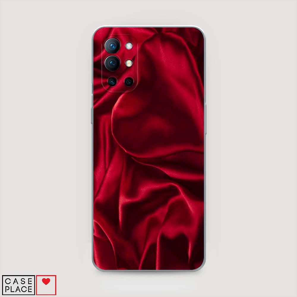 фото Чехол awog "текстура красный шелк" для oneplus 9r
