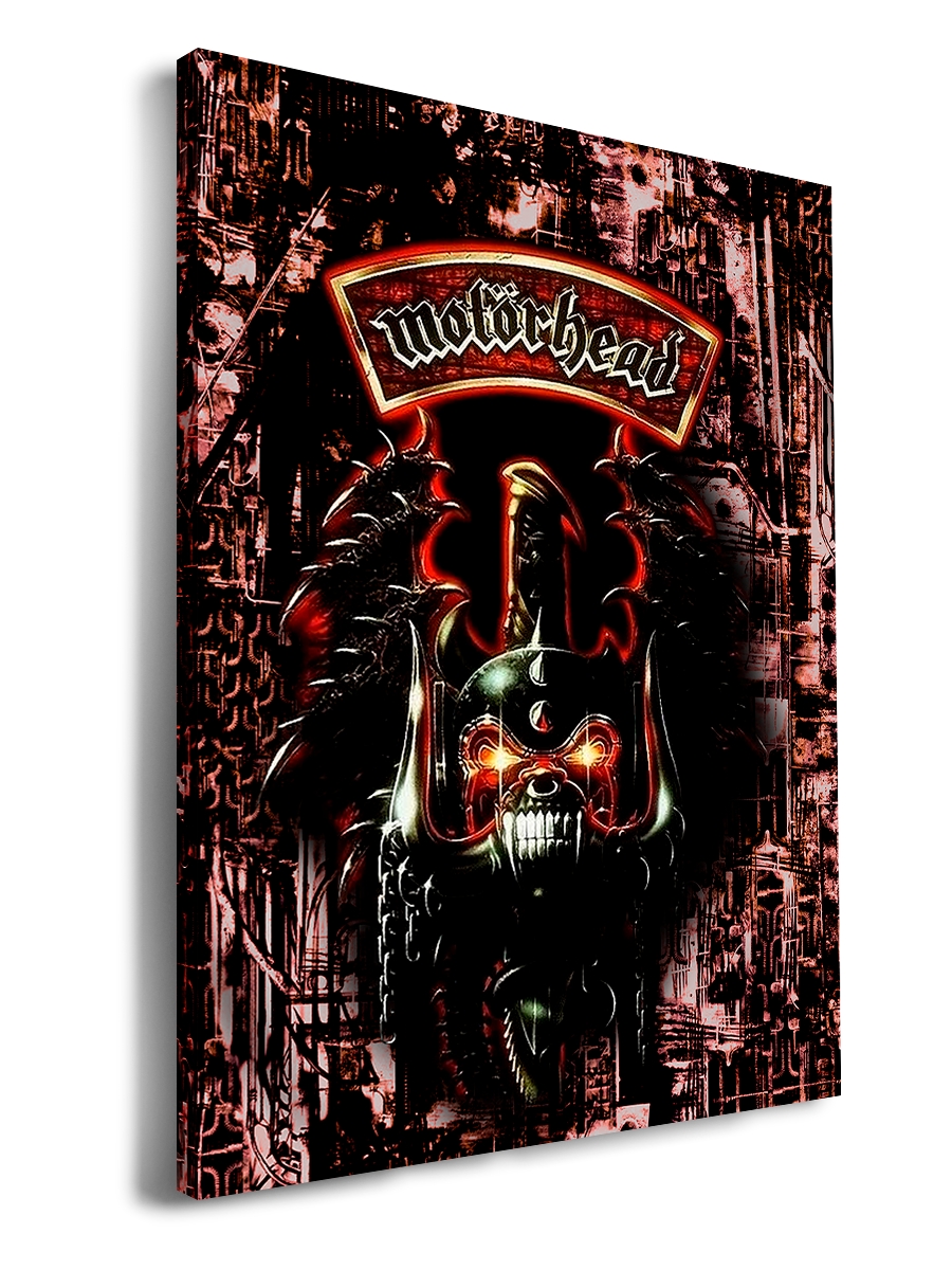

Картина DRABS 90x60 см на холсте Motorhead черный череп на коричневом
