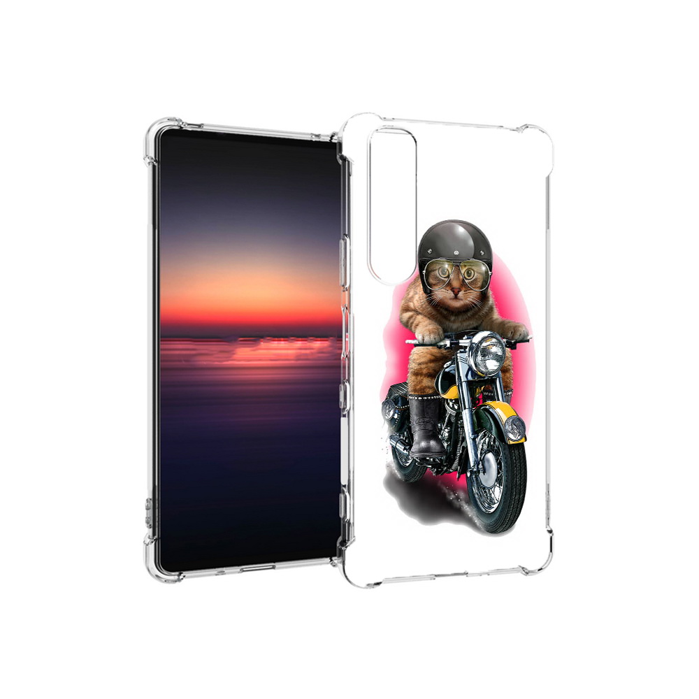 

Чехол MyPads Tocco для Sony Xperia 1 III мото-кот (PT162368.229.485), Прозрачный, Tocco