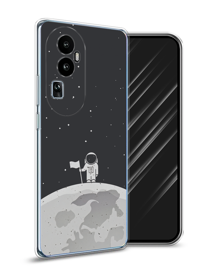 

Чехол Awog на Oppo Reno 10 "Первый на Луне", Черный, 2514550-4