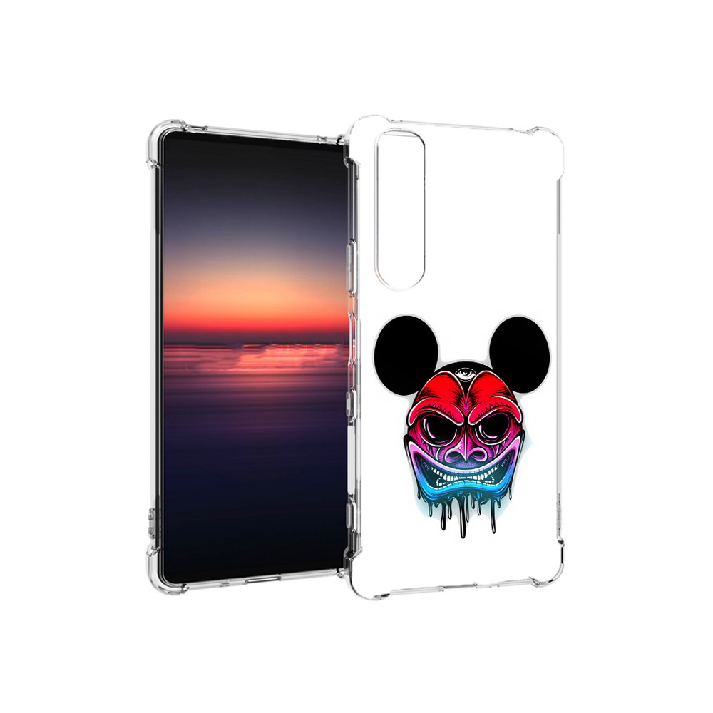 

Чехол MyPads Tocco для Sony Xperia 1 III микки в маске (PT162368.229.473), Прозрачный, Tocco