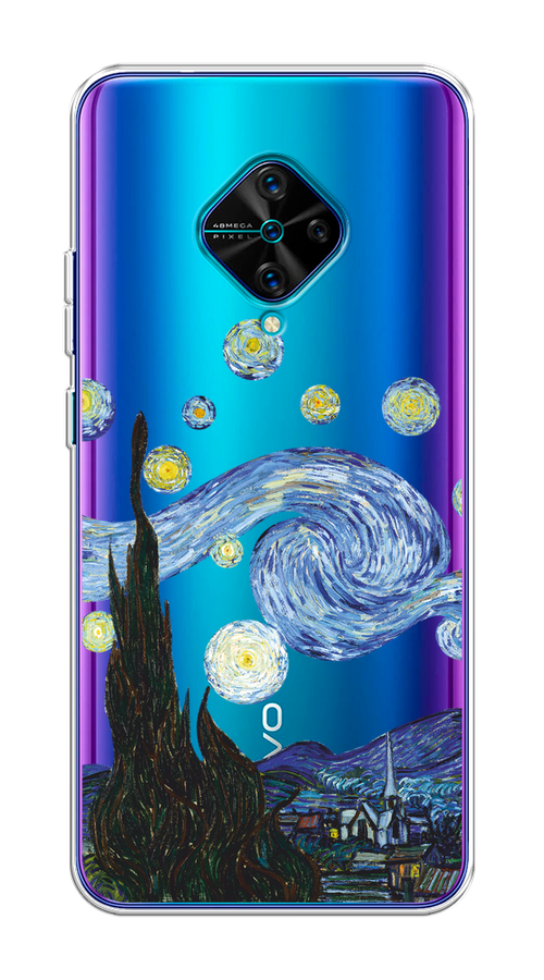 

Чехол на Vivo V17/Y9s "Ночь Ван Гога", Голубой;синий;черный, 261550-1