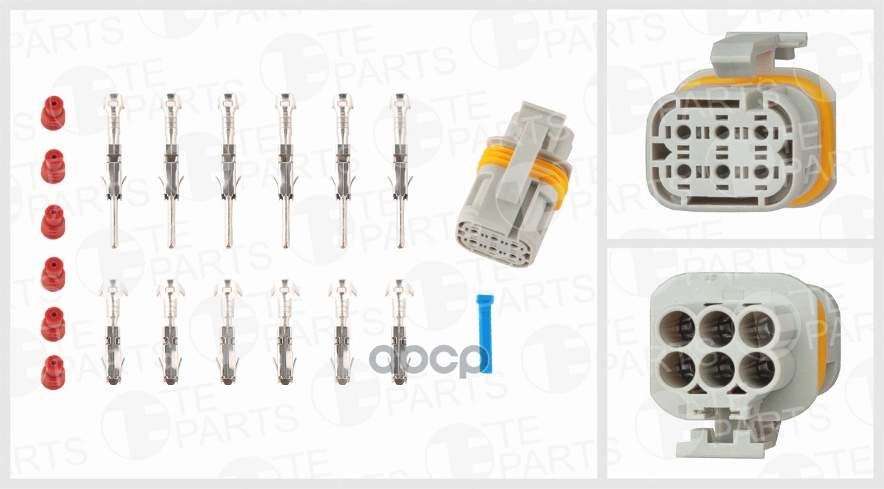 

Разъём 6и контактный (2Х3)(комплектация 12-pin, фиксатор, 6 уплотнений)