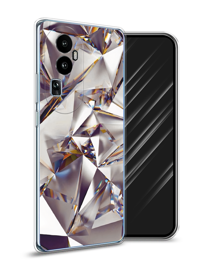 

Чехол Awog на Oppo Reno 10 "Бриллианты", Серебристый;бежевый, 2514550-7