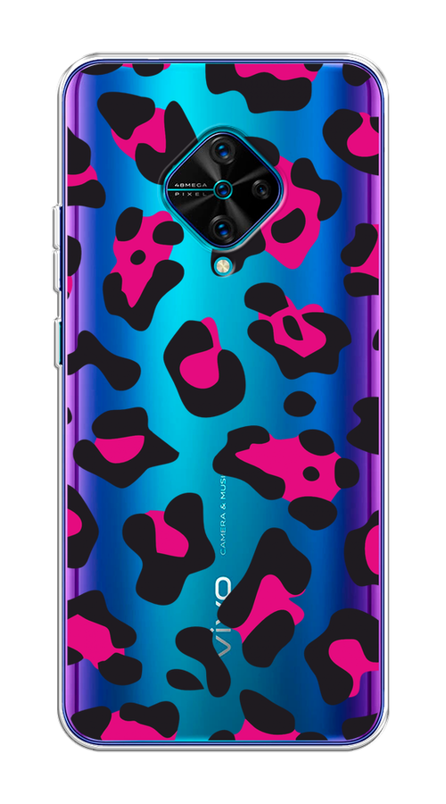 

Чехол на Vivo V17/Y9s "Pink cow spots", Черный;розовый, 261550-1