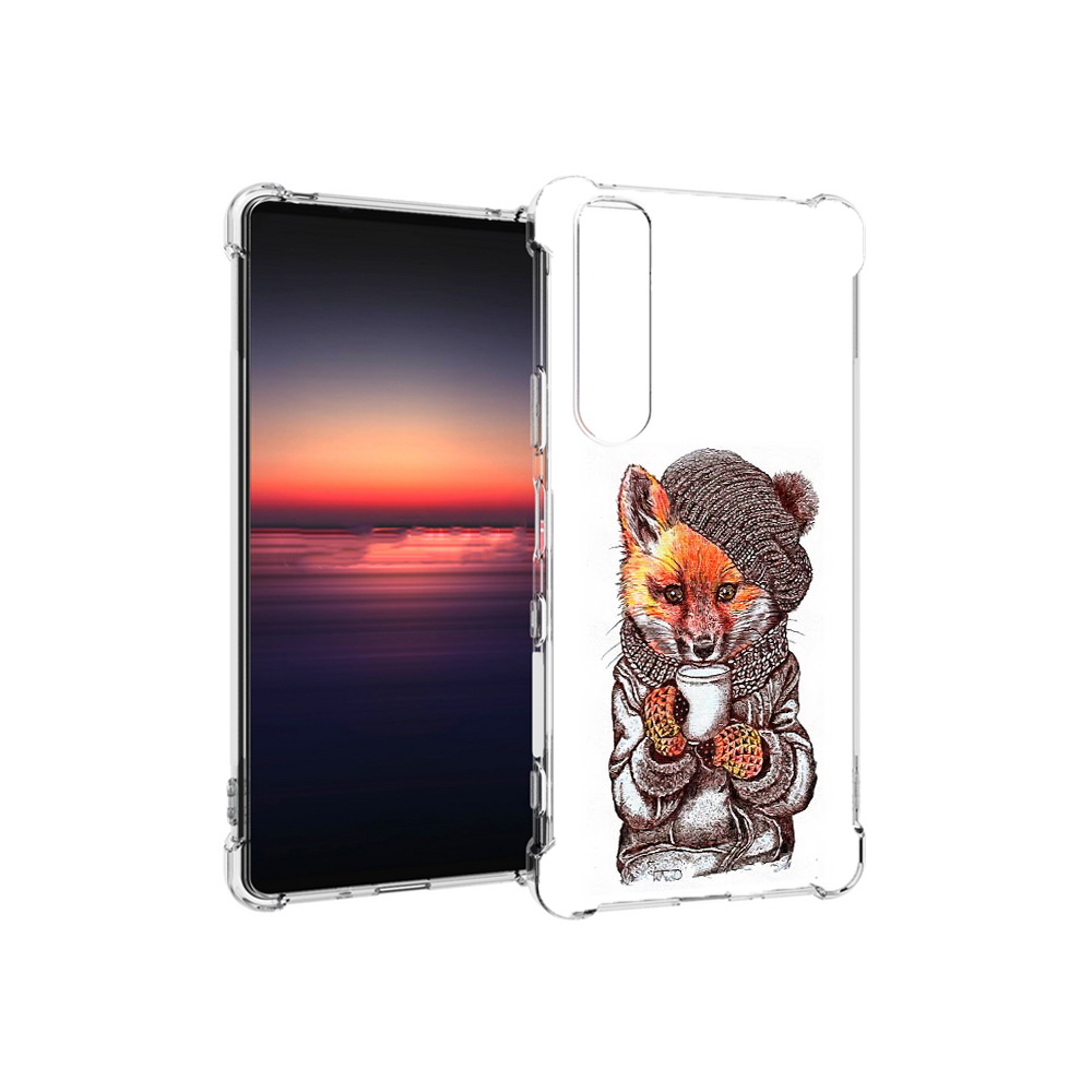 

Чехол MyPads Tocco для Sony Xperia 1 III лиса в шапке (PT162368.229.437), Tocco