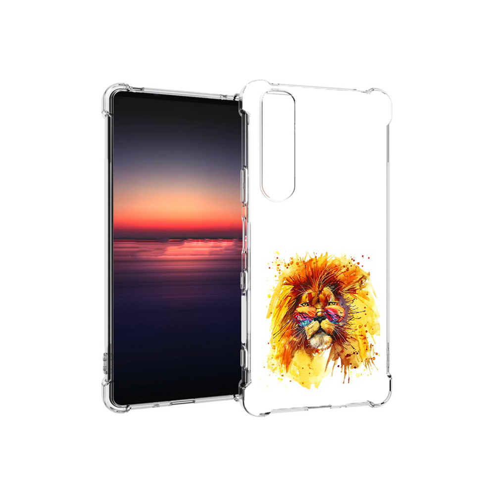 

Чехол MyPads Tocco для Sony Xperia 1 III лев в очках (PT162368.229.436), Прозрачный, Tocco