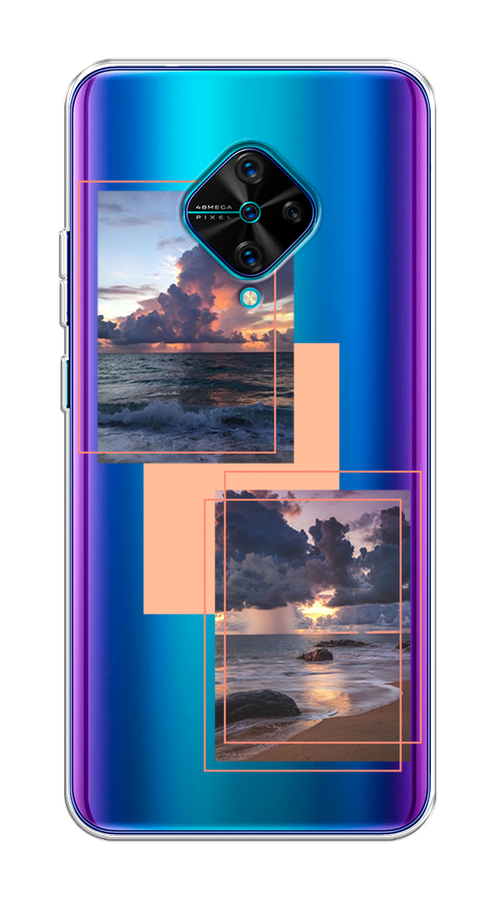 

Чехол на Vivo V17/Y9s "Sky collage", Розовый;прозрачный;синий, 261550-1