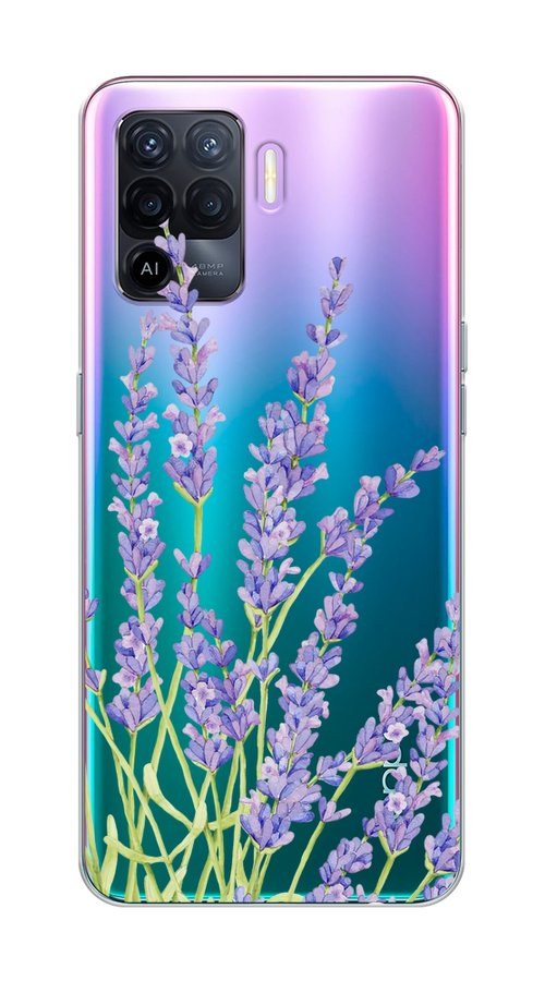 

Чехол на Oppo Reno 5 Lite "Лавандовые стебли", Фиолетовый;зеленый, 255150-1
