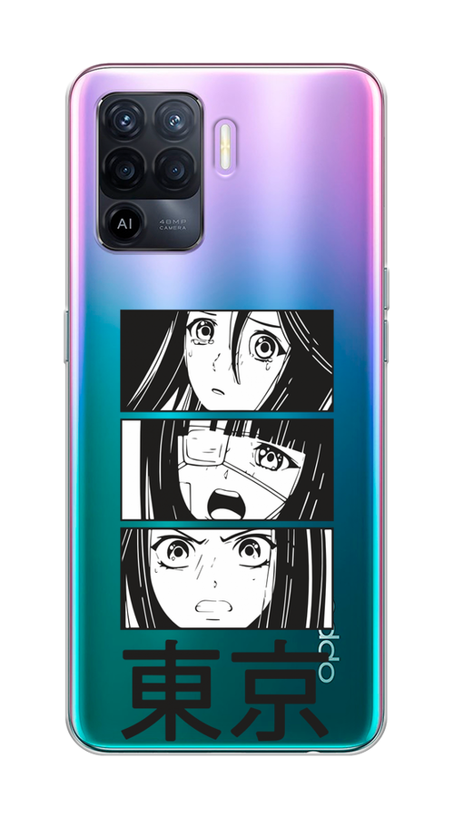 

Чехол на Oppo Reno 5 Lite "Tokyo girls", Белый;черный;прозрачный, 255150-1