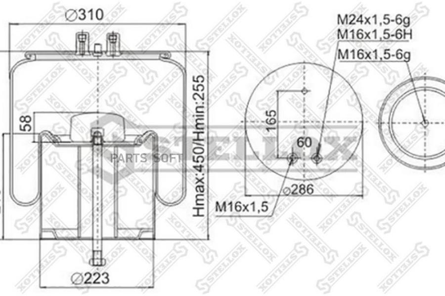 90-49121-Sx пневмопод Со Стак 1Шпd12 1Шпm16 1Шп-Штуцm16M24поршень Сталь 1Шп M16 Rvi 14995₽