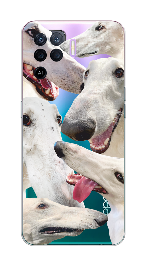 

Чехол на Oppo Reno 5 Lite "Собака с длинным носом", Белый;бежевый;розовый, 255150-1