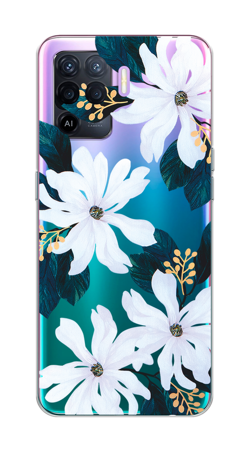 

Чехол на Oppo Reno 5 Lite "Delilah Flower", Зеленый;белый, 255150-1