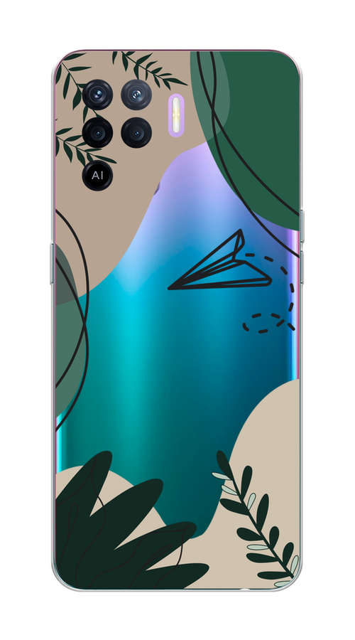 

Чехол на Oppo Reno 5 Lite "Secret Garden", Зеленый;бежевый;черный, 255150-1