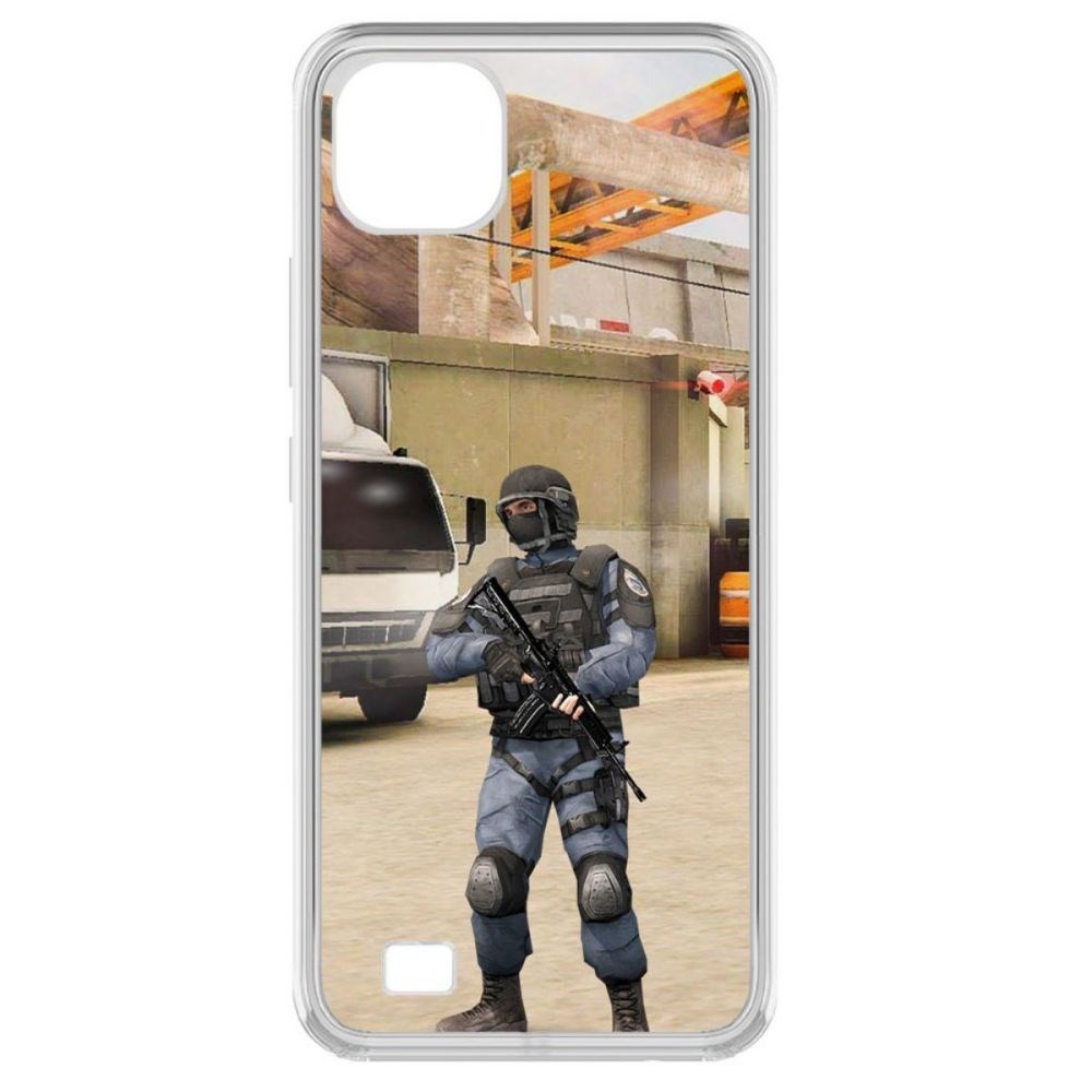 

Чехол-накладка Krutoff Standoff 2 - GIGN для Realme C20, Прозрачный