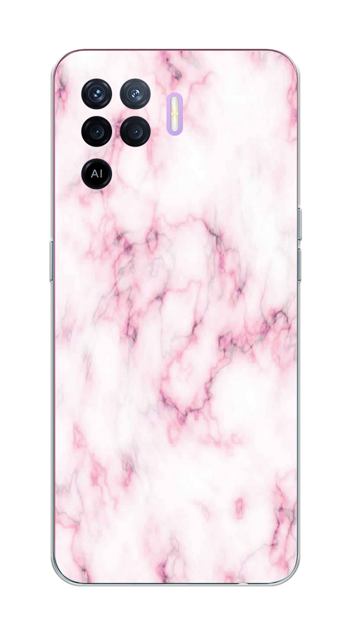 

Чехол на Oppo Reno 5 Lite "Мрамор с розовым", Белый;розовый, 255150-1