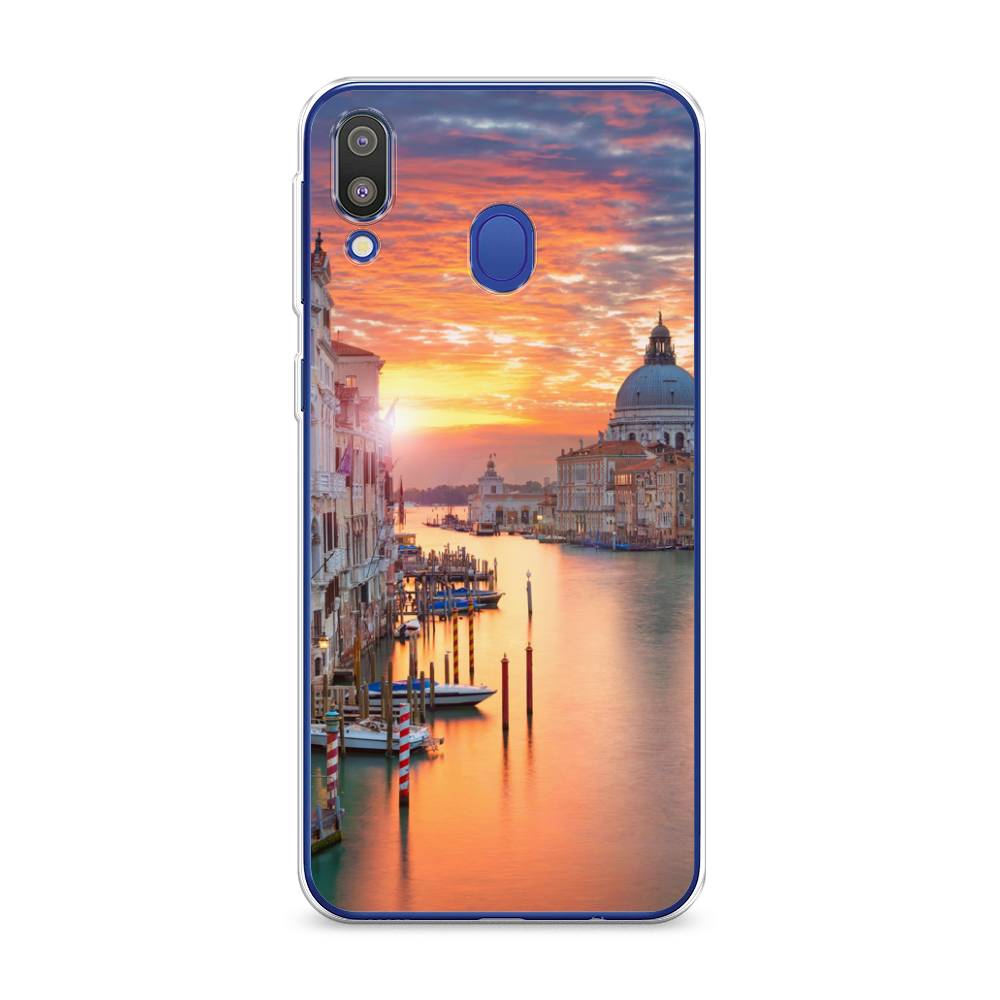 

Чехол на Samsung Galaxy M20 "Восход 11", Розовый;оранжевый, 27450-2