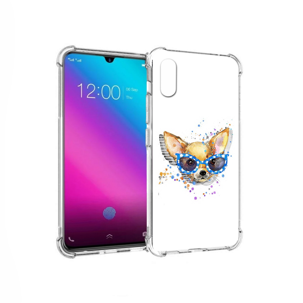 

Чехол MyPads Tocco для Vivo V11 чихуа-хуа в очках (PT117900.427.691), Прозрачный, Tocco
