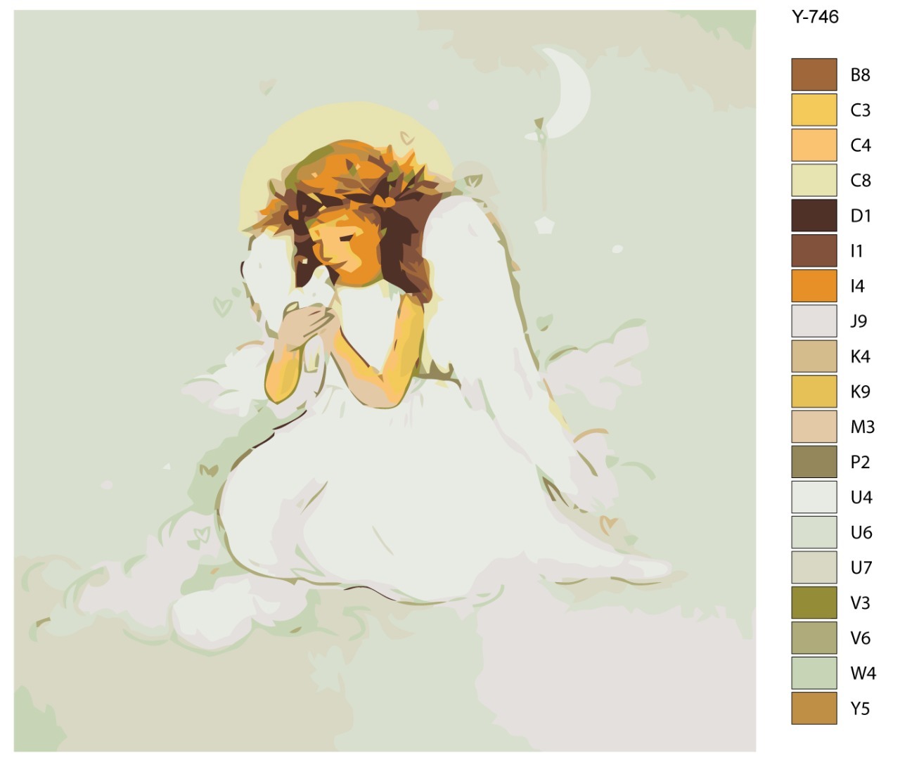 

Картина по номерам BRUSHES-PAINTS Y-746, Ангел