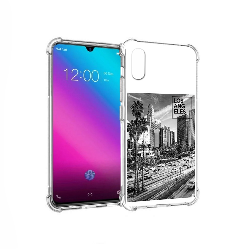 

Чехол MyPads Tocco для Vivo V11 черно белый лос анджелес (PT117900.427.685), Прозрачный, Tocco