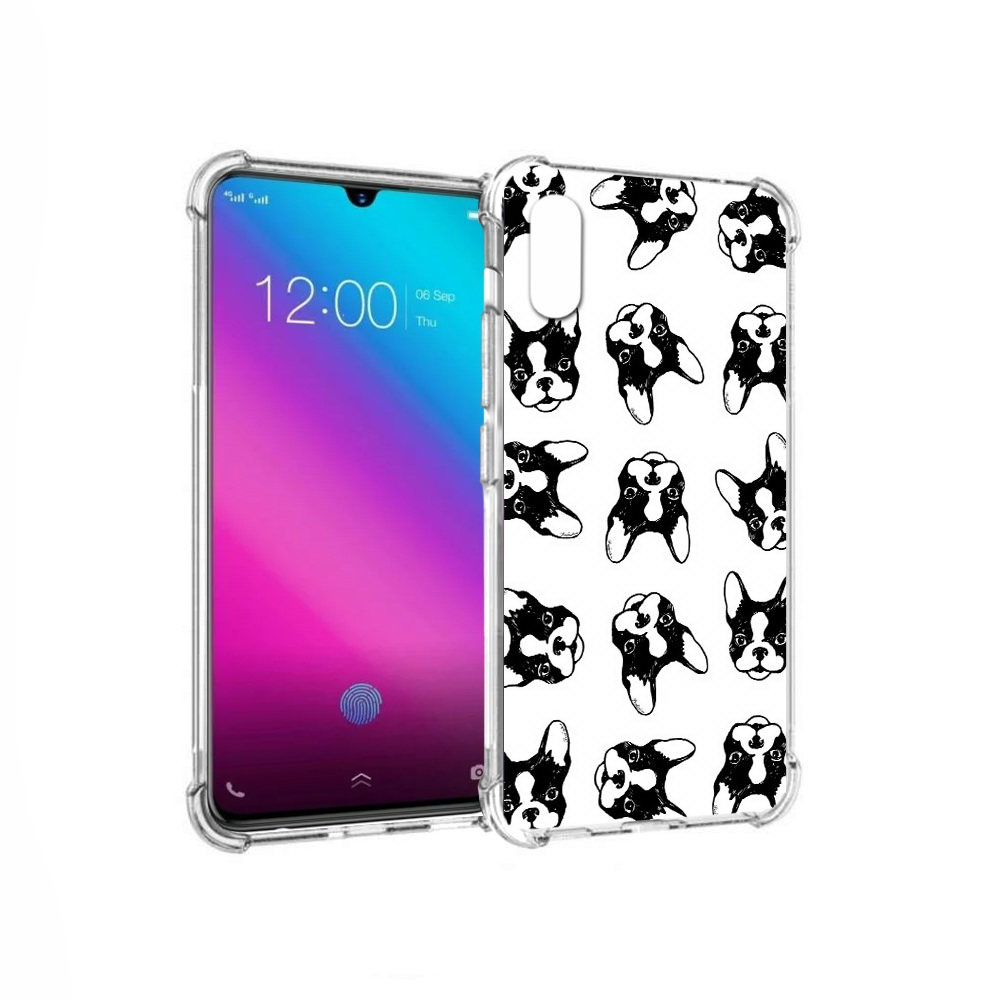 Чехол MyPads Tocco для Vivo V11 черно белые собачки (PT117900.427.683)