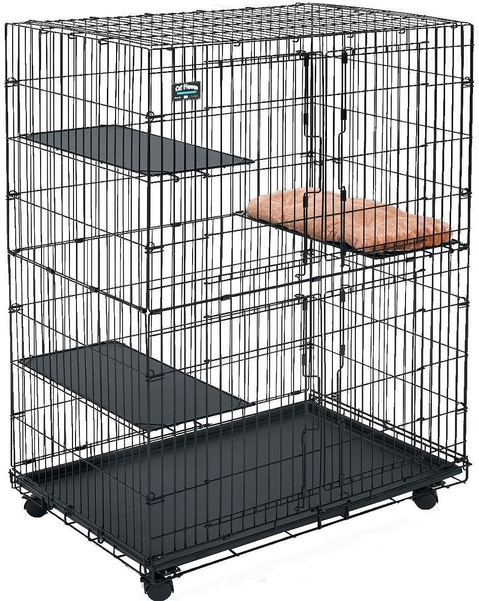 фото Клетка для кошек midwest cat playpens, размер 89.5 х 59 х 120.6 см, черная