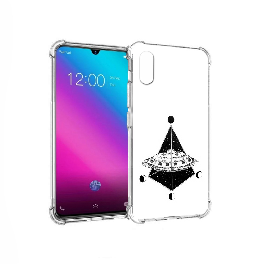 

Чехол MyPads Tocco для Vivo V11 черно белая летающая тарелка (PT117900.427.679), Прозрачный, Tocco