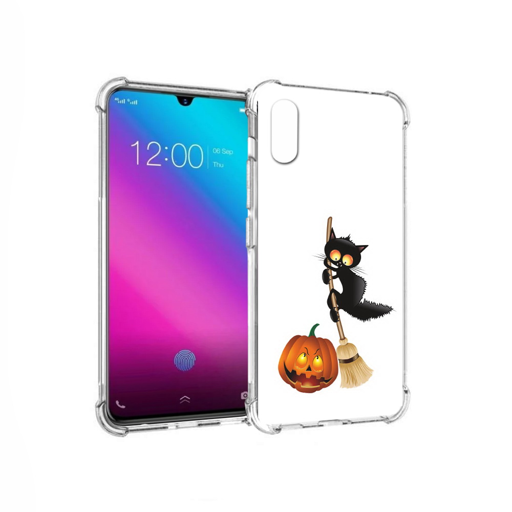 

Чехол MyPads Tocco для Vivo V11 хэлуинский котик (PT117900.427.667), Прозрачный, Tocco