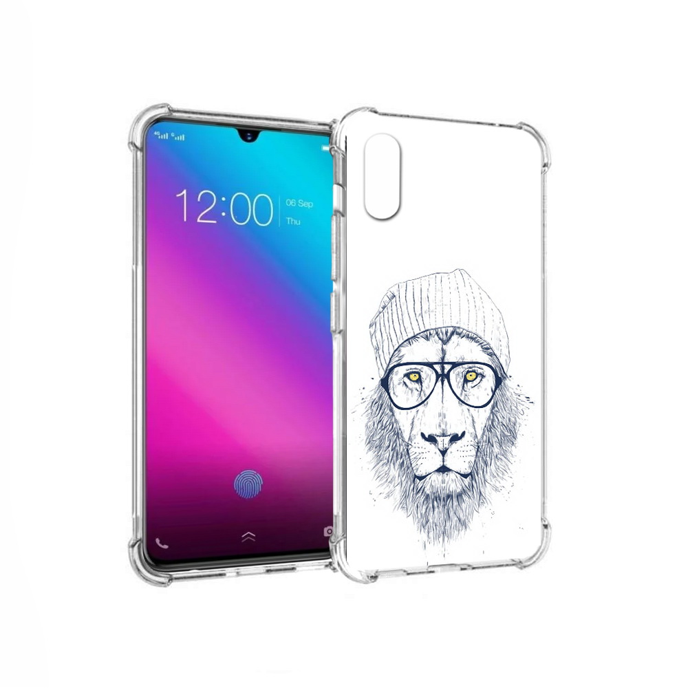 

Чехол MyPads Tocco для Vivo V11 хиппи лев (PT117900.427.663), Прозрачный, Tocco