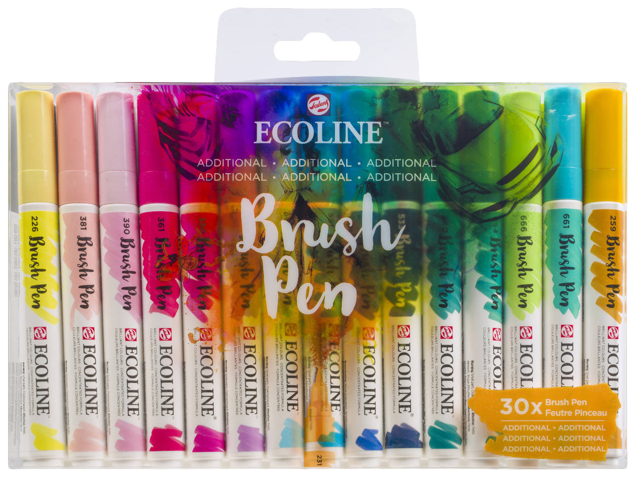 

Набор маркеров Royal Talens Ecoline 30 шт дополнительные цвета в пластиковой упаковке